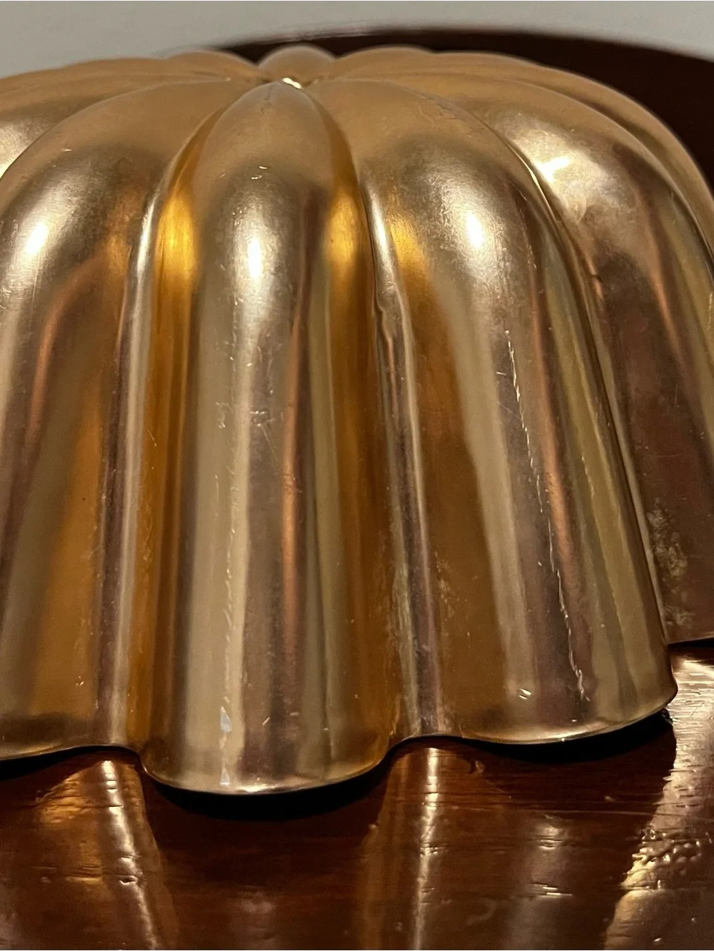 Vintage Aluminum Fluted Jello Mold Pair Scalloped Baking Molds Wall Decor